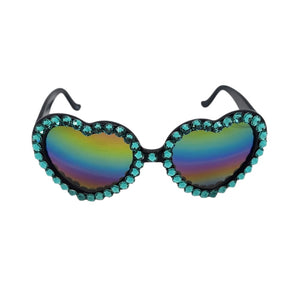 LOLITA BLACKJACK RHINESTONE HEART SUNGLASSES