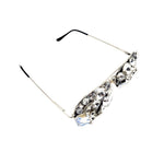 SCANDALOUS RHINESTONE HUSH HUSH AVIATOR SUNGLASSES