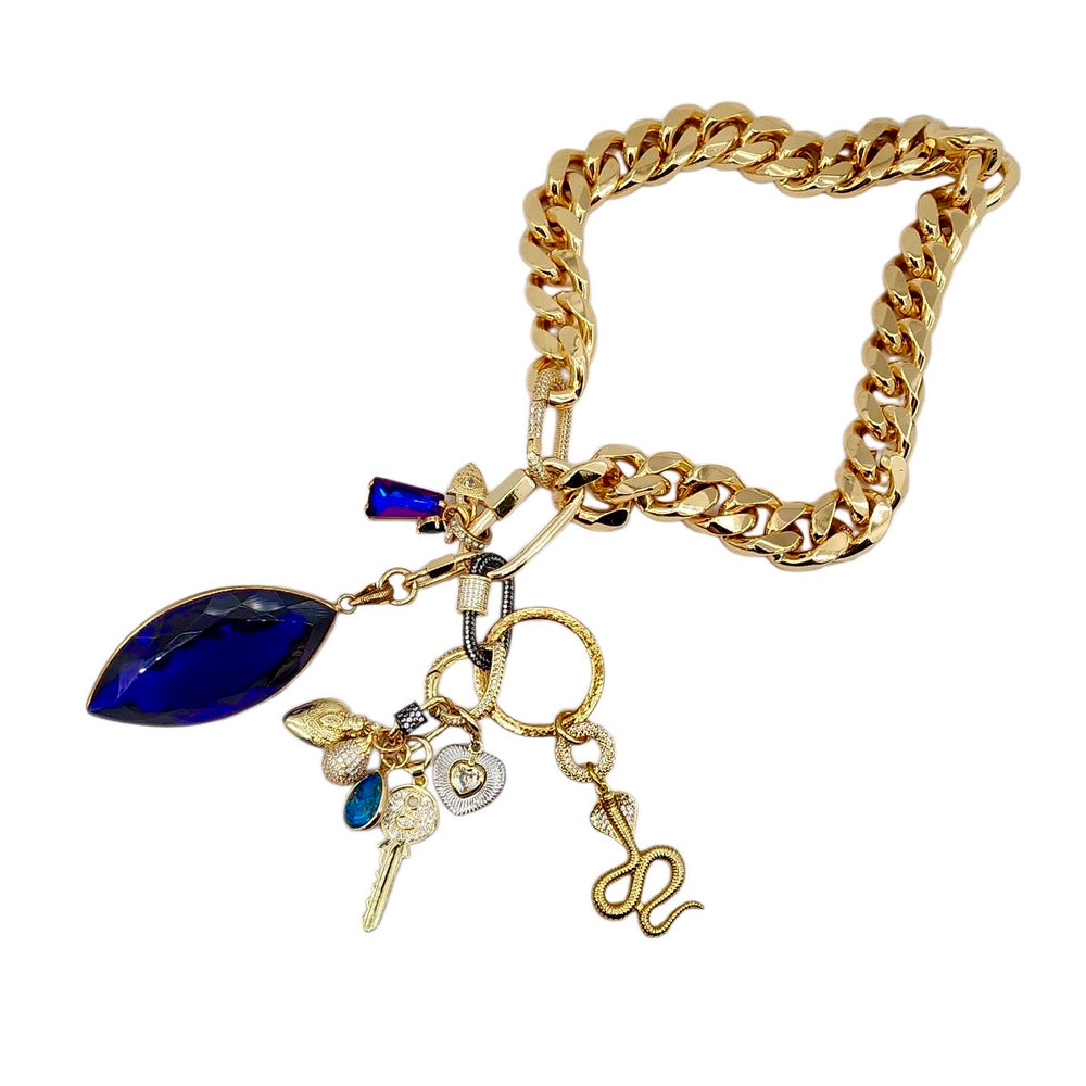 CUBAN HEELED KILLER ROYAL KEY💙🔑🐍