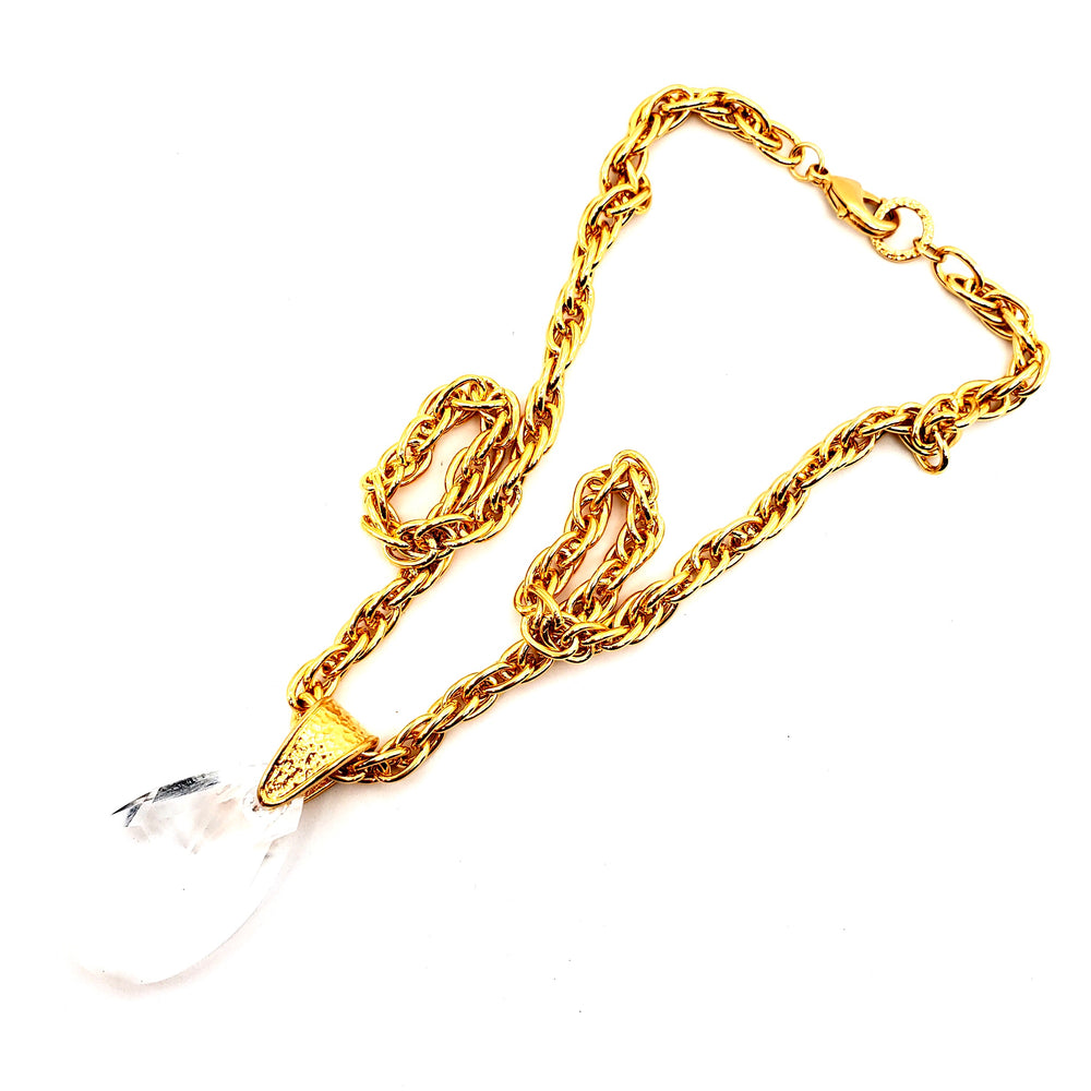 RARE FIND MOONLIGHT DROP GOLD ROPE CHAIN NECKLACE