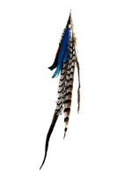 FEATHER TURQUOISE TIGER EARRING