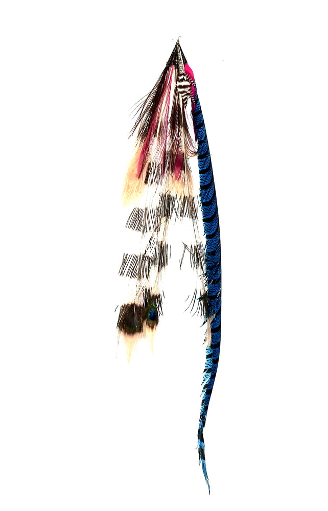 FEATHER TURQUOISE TIGER EARRING