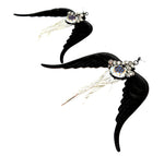 WESTRAY SHADOW PANTHER FRINGE EARRINGS