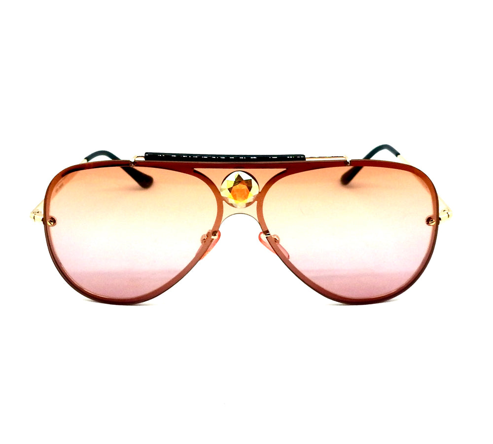 PANTHER POWER GOLD DUST AVIATOR SUNGLASSES