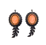 PONDEROSA FIREBIRD CAMEO CONCHO EARRINGS