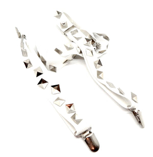 WHITE STUD SUSPENDERS