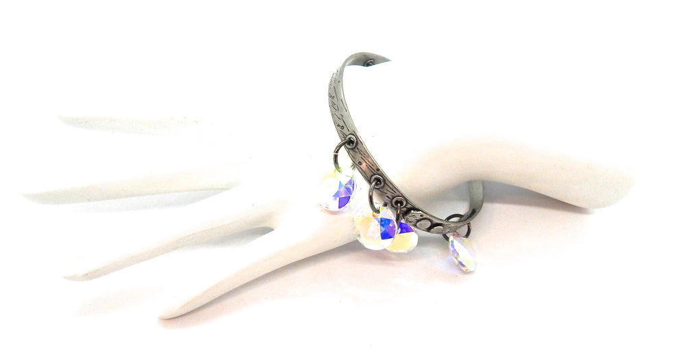 THUNDERBIRD OPAL DIAMOND BANGLE (SILVER)