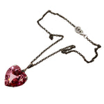 HEART THROB PINK PUFF HEART NECKLACE