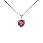 HEART THROB PINK PUFF HEART NECKLACE