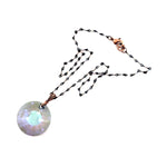 RARE FIND BIG SKY ROUND ROSE OPAL CHAIN NECKLACE