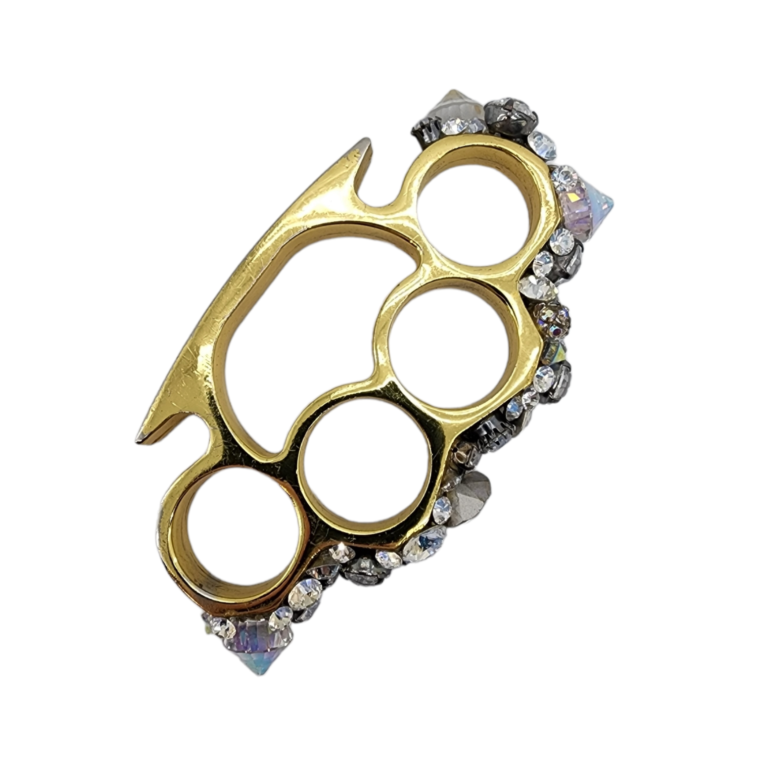 Brass Sleeping Cat Rings, Brass Knuckles Ring