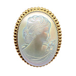 IMPERIAL GLASS OPAL LADY CAMEO RING