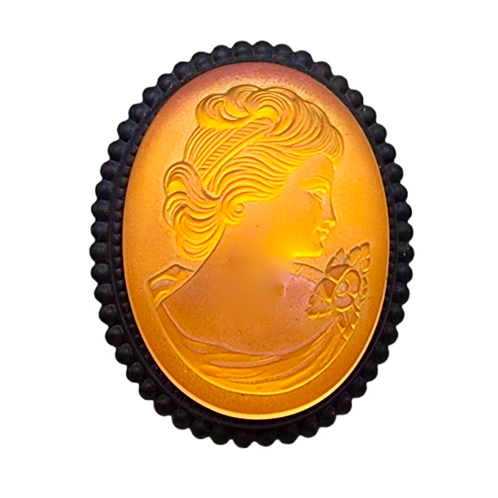 IMPERIAL GLASS FIREBIRD LADY CAMEO RING