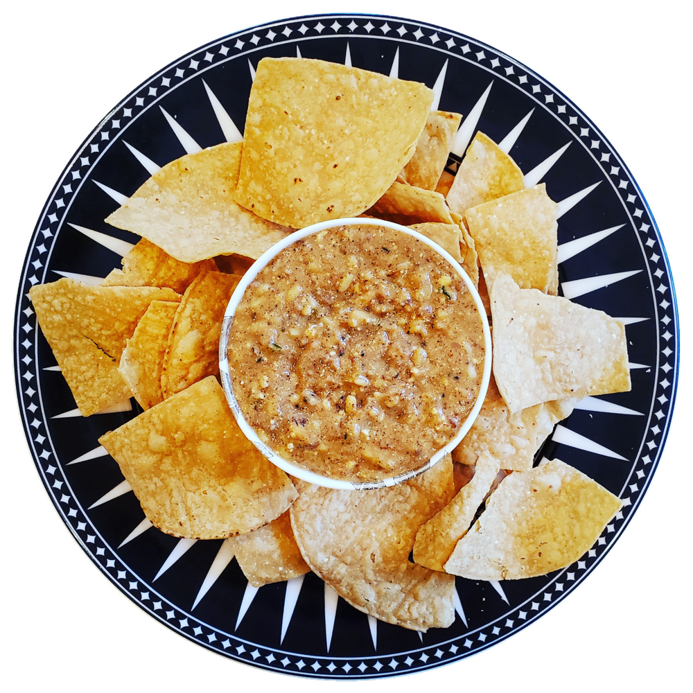 SPICY RICE SAUSAGE QUESO + CHIPS