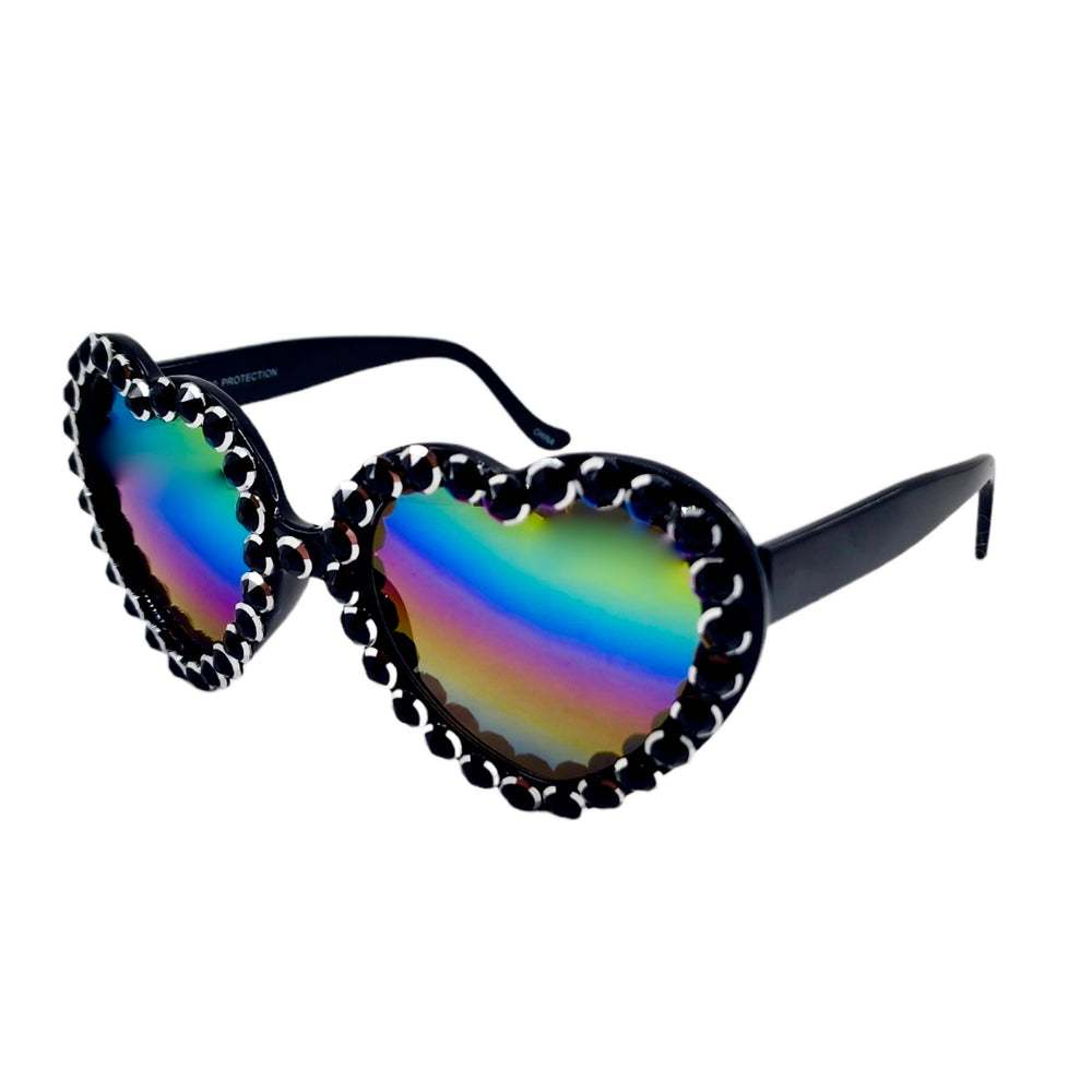 LOLITA COSMIC EYE RHINESTONE HEART SUNGLASSES