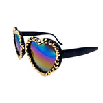 LOLITA GOLD DUST RHINESTONE HEART SUNGLASSES