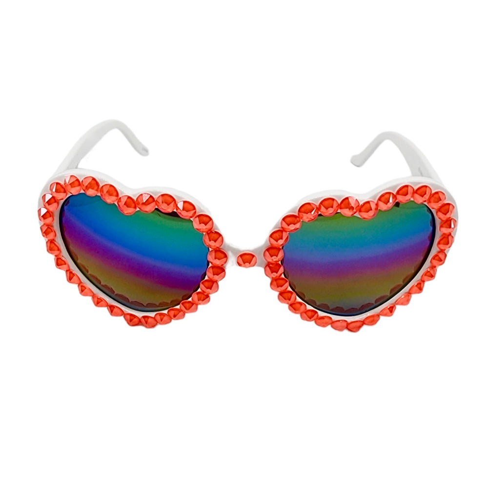 LOLITA CHESHIRE RHINESTONE HEART SUNGLASSES