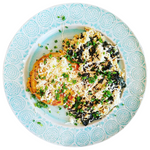 EGG FRITTATA +RICE KALE CHEESE CHIVES