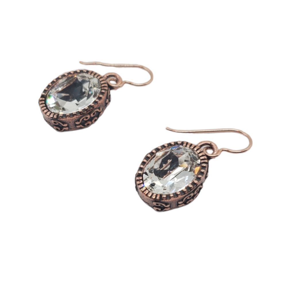 BRILLIANT MOON ROSE GOLD EARRINGS