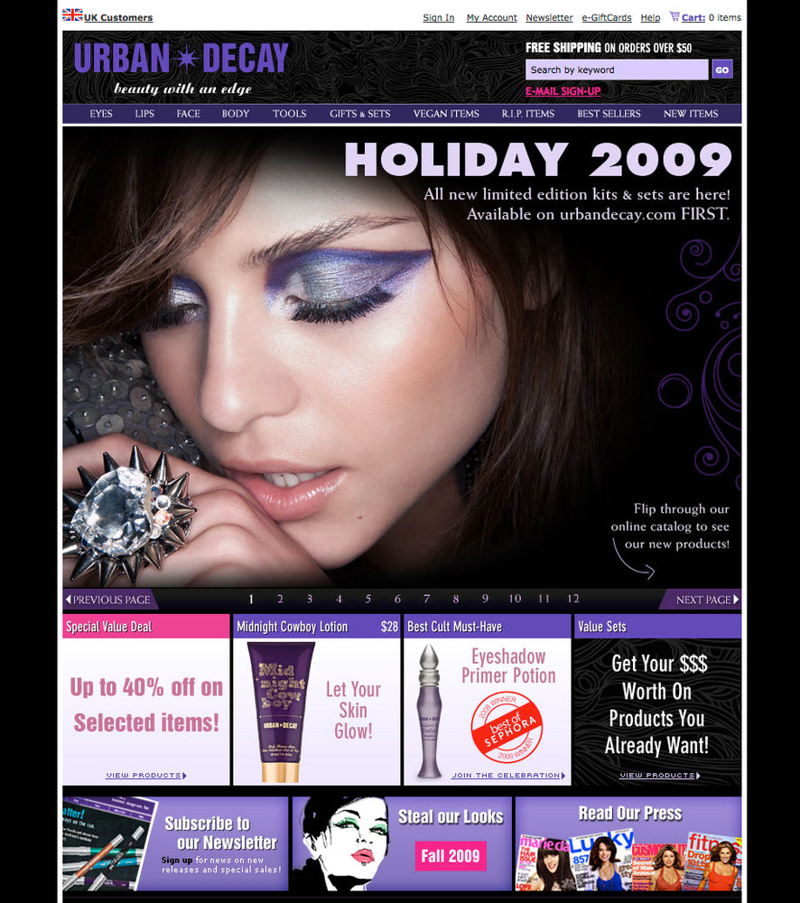 URBAN DECAY HOLIDAY CAMPAIGN 2009