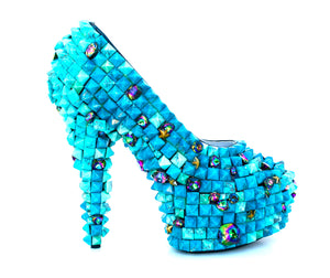 TURQUOISE STUD SHOES