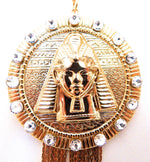 EGYPTIAN GOLD TUTANKHAMUN MOONDUST FRINGE NECKLACE